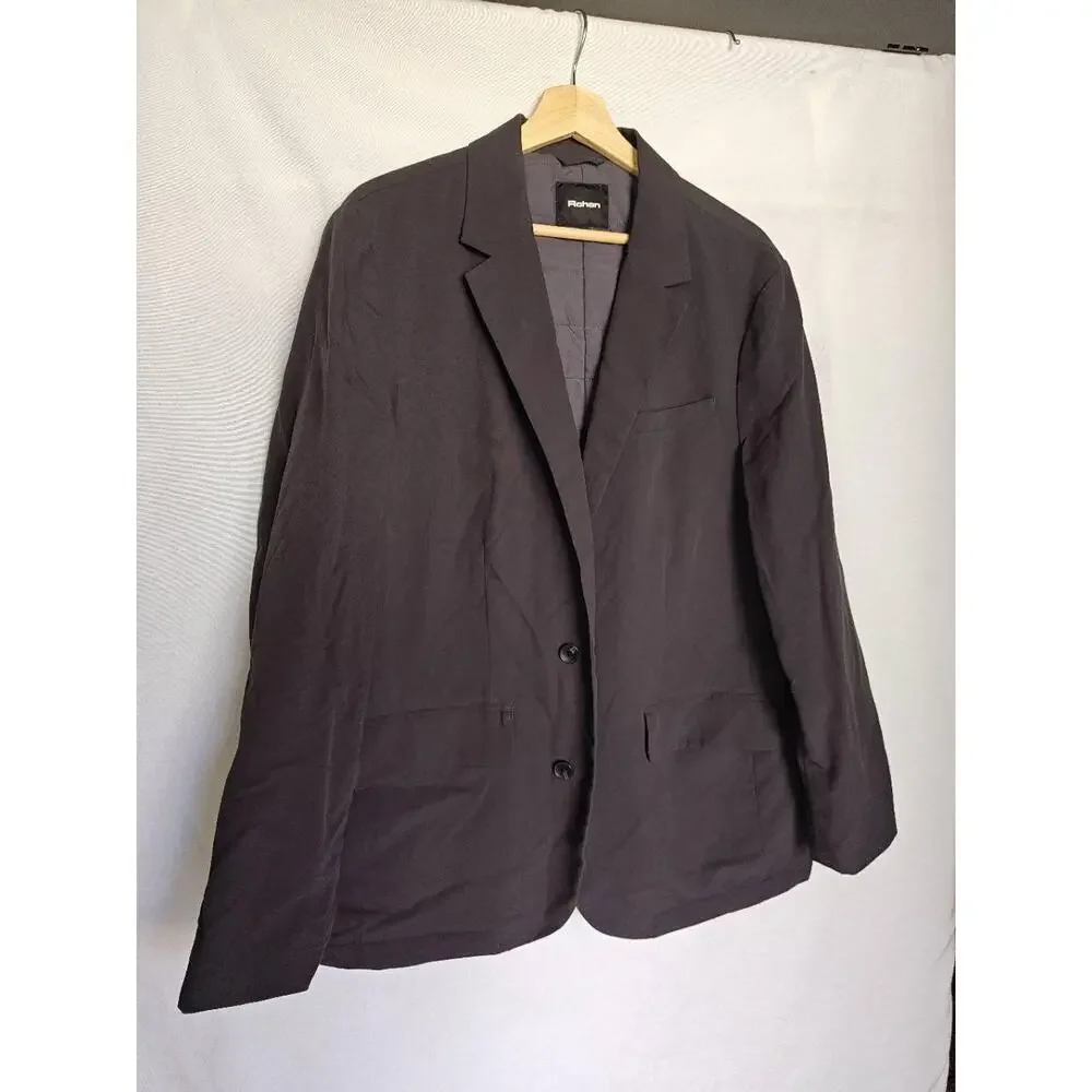 Rohan‎ Blazer Winter Fusion Charcoal Dark Gray Quilted Insulation 46 Two Button
